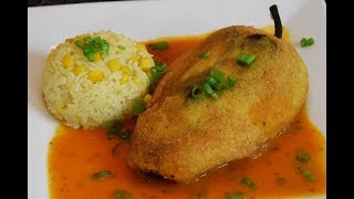 Mexican Food Chiles Rellenos Stuffed Poblano Peppers Recipe [upl. by Juanne]