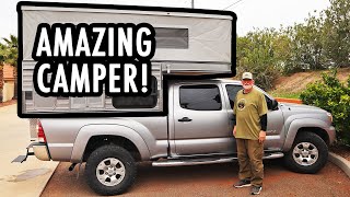 Touring an Amazingly Spacious Small PopUp Truck Camper FourWheel Campers Tour [upl. by Aitret]