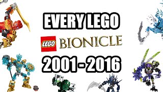 ALL LEGO BIONICLE SETS 20012016 LEGO BIONICLE HISTORY [upl. by Trotter526]