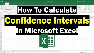 How To Calculate Confidence Intervals In Excel [upl. by Solly289]