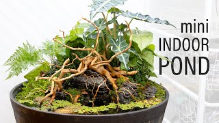 INCREDIBLE Mini Indoor DIY Pond Patio Pond [upl. by Bathilda]