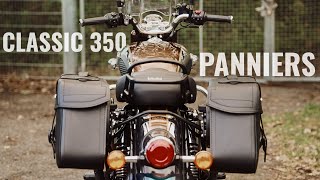 Royal Enfield Classic 350 Leather Panniers [upl. by Hock]