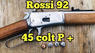 Rossi 92 in 45 colt using the P plus FTX Plus hollowpoint [upl. by Ravo]