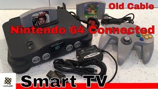 Nintendo 64 Connected To A Smart Tv With Old Cable [upl. by Alaehs]