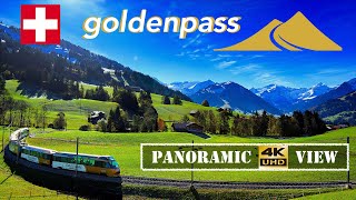 🇨🇭Goldenpass Train Switzerland 4K Video  Panoramic Highlights [upl. by Allebara]