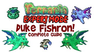 Terraria Duke Fishron Guide Expert Mode amp Normal Drops Mount amp Easy Fight PCmobileconsole [upl. by Aienahs]