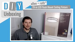 DIY Unboxing the allen  roth Daphne 19in Flush Mount Light [upl. by Yahska]