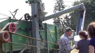 Old Fashioned Threshing Machine in Action [upl. by Teraj]