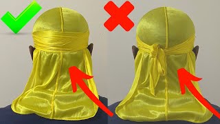 Durag Hurting Your Head  No Knot Method Tutorial [upl. by Linkoski]