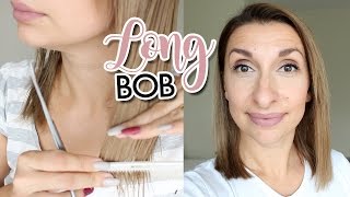 Long Bob selber schneiden TUTORIAL  DIANA DIAMANTA [upl. by Yltnerb486]