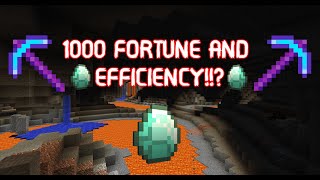 How to get efficiency 1000 and fortune 1000 in Minecraft [upl. by Maura]