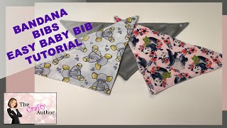 BANDANA BIBS  EASY BABY BIB TUTORIAL [upl. by Stutman825]