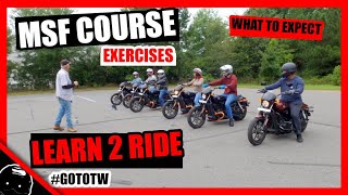 MSF Basic Rider Course Exercises  Riding Academy  Learn To Ride [upl. by Aenahs]