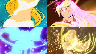 Winx Club  Stella All Transformations [upl. by Ahsienar]