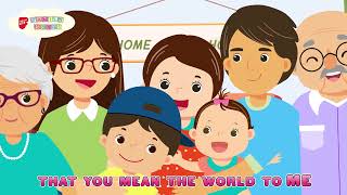 I Love My Family Animated Version  Children SingAlong  Families for Life Family Songs [upl. by Ennayr]