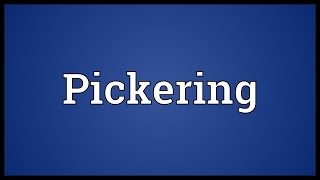 Pickering Meaning [upl. by Tri883]