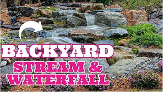 Perfect Backyard STREAM amp WATERFALL  Patio Falls [upl. by Leile440]