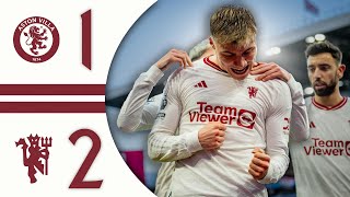 VICTORY AT VILLA PARK 🙌  Aston Villa 12 Man Utd  Highlights [upl. by Chemesh]