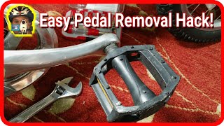 How To Remove Bike Pedals From a Bike Quickly amp Easily  No Pedal Wrench Needed [upl. by Malkah]