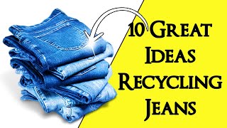 10 Great Ideas Recycling Jeans  Ecobrisa DIY [upl. by Karub970]