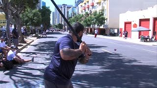 Stickball Tournament in Little Italy [upl. by Idisahc546]