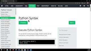 W3schools Python Syntax [upl. by Ninaj]