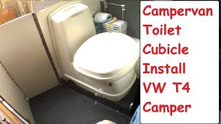 DIY Campervan Toilet Cubicle Installation VW T4 Camper Swivel Toilet Install [upl. by Aserehs]