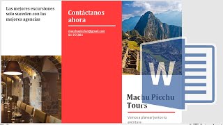 WORD Como HACER un TRIPTICO en WORD 20162019 [upl. by Harmony713]