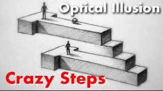 How to Draw the Crazy Steps Optical Illusion [upl. by Nangatrad917]