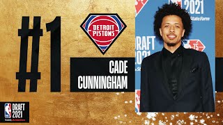 Cade Cunningham Goes 1 In The 2021 NBADraft [upl. by Odnalro522]