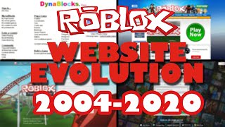 ROBLOX Website Evolution 2004  2020 [upl. by Mcgrody]