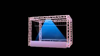 Holographic Projection Pepper Ghost setup with Christie projectors [upl. by Nomael]