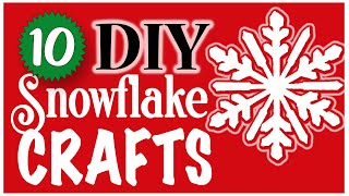 10 EASY Snowflake Crafts ❄️ DOLLAR TREE DIYs [upl. by Dorina52]