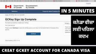 HOW TO CREAT GCKEY ACCOUNT IN 5 MINUTES FOR CANADA VISA  2020  STEP BY STEP  TRAVEL ASSISTANT [upl. by Arvy]