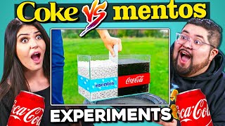 Adults React To Coca Cola and Mentos Experiments [upl. by Ikey]