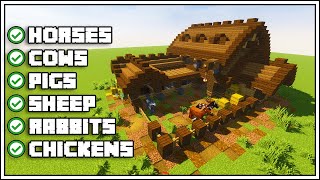 Minecraft Ultimate Barn Tutorial How To Build [upl. by Nabe]