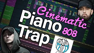 How to make Piano Trap  Cinematic  FL Studio [upl. by Pasadis]