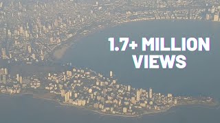 Mumbai Aerial View HD from plane  Worli sea link Antilla Taj hotel Gateway of India Wankhede [upl. by Nhguavahs868]