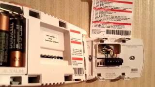 Honeywell Thermostat Battery Replacement  How To Change Batteries [upl. by Ahcrop]