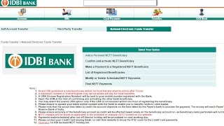 How to add beneficiary in IDBI Bank Netbanking [upl. by Atteloj]