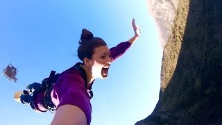 BUNGY JUMP Queenstown New Zealand  Nevis amp Kawarau Bridge [upl. by Waldner]