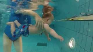 Baby Swimming Underwater at 6 months [upl. by Verney]