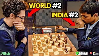 Fabiano Caruana vs R Praggnanandhaa  An Insane Endgame  World Blitz 2023 [upl. by Elianore]