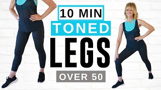 10 Minute Toned LEGS Workout For Women Over 50  Low Impact [upl. by Ruthi618]