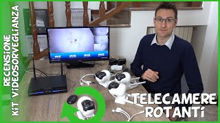 Kit di videosorveglianza wifi Reigy con NVR HDD e telecamere rotanti PTZ test e recensione [upl. by Ranice]