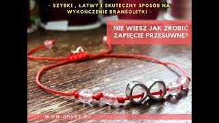 Zapięcie przesuwne techniką makramy ja je zrobić [upl. by Garrick]