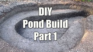 DIY Backyard Pond Build Part 1 of 4  Digging The Pond [upl. by Adnorahs]