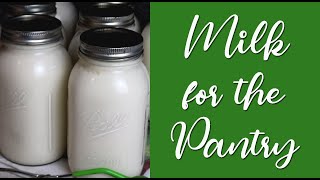 How I home can milk for the Pantry [upl. by Annatnom960]