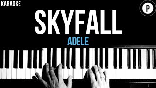 Adele  Skyfall Karaoke SLOWER Acoustic Piano Instrumental [upl. by Armbrecht]