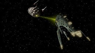 Romulan Drone ship battles Enterprise [upl. by Dnalhsa]